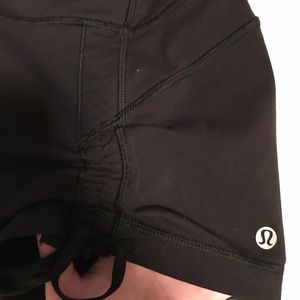 Lululemon Black Cinched Yoga Shorts